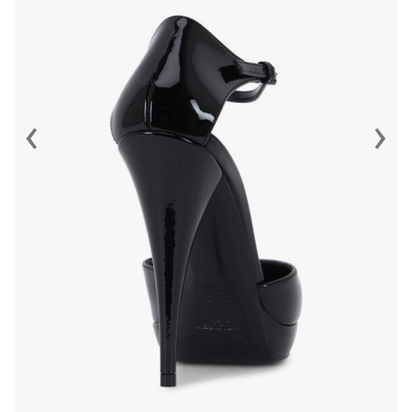 Zizi Black Patent Leather Ankle Strap Pump - Picture 5 of 11